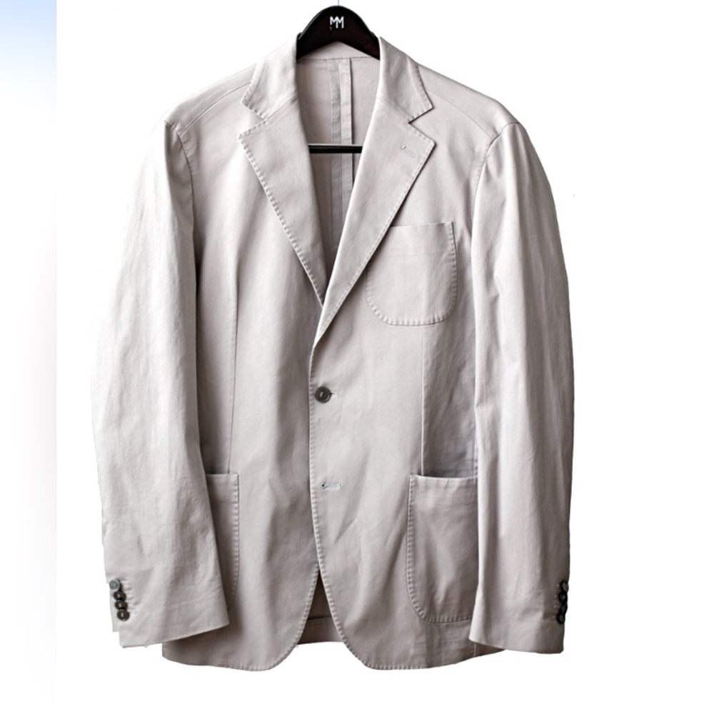 Moda Matters size 36R Domenico Ice Grey Cotton blazer. NWT.